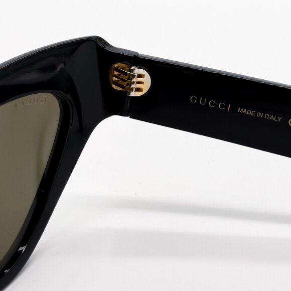 NEW GUCCI GG1294S 002 WOMEN SHINY BLACK GOLD CAT EYE SUNGLASSES GUCCI main image 12